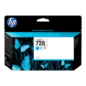 HP Tintenpatrone cyan HC (F9J67A, 728)