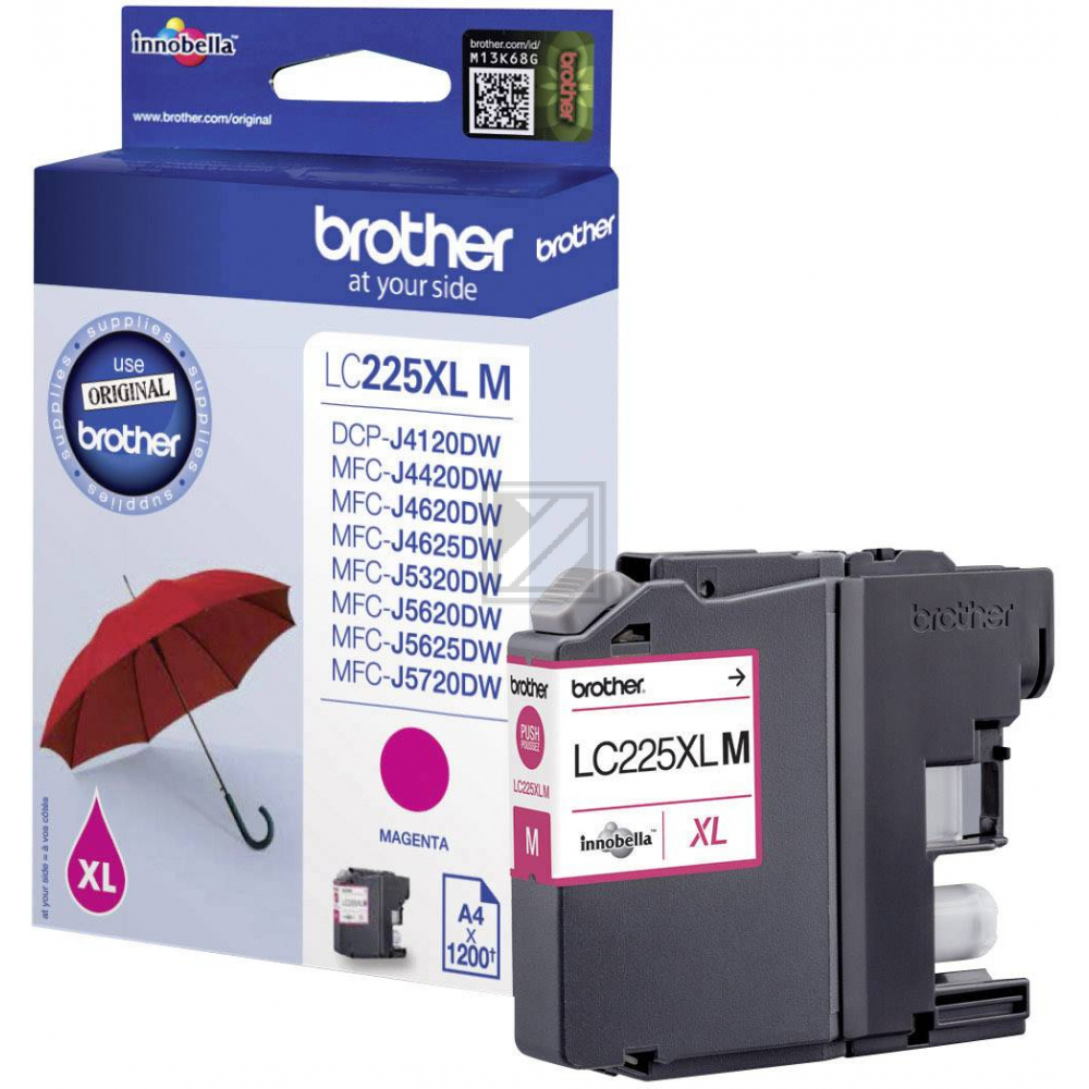 Brother Tintenpatrone magenta HC (LC-225XLM)