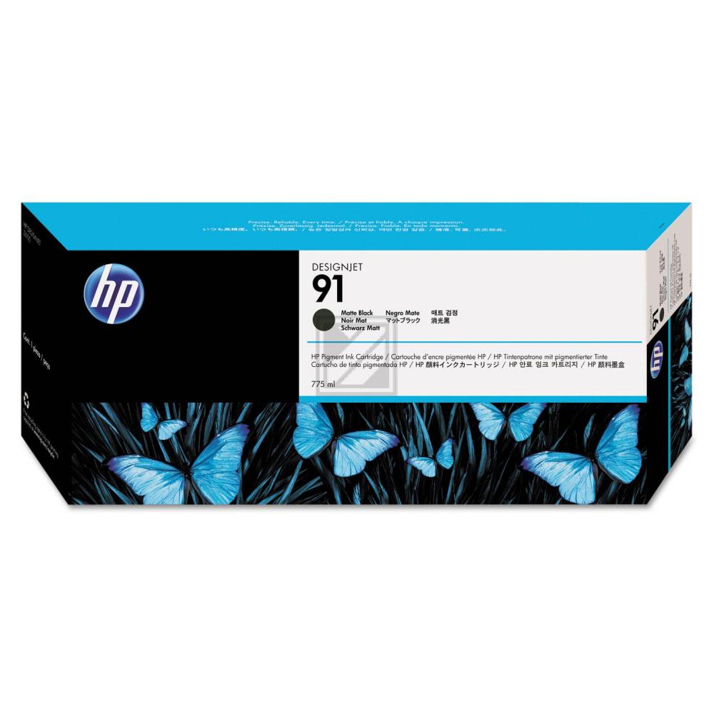 HP Tintenpatrone schwarz matt (C9464A, 91)