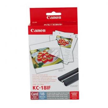 Canon Photo Paper 54 x 86mm weiß farbig 18 Blatt (7741A001, KC-18IF)